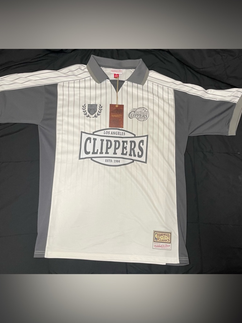 Men's Mitchell & Ness NBA Los Angeles Clippers Captain Soccer Shirt NWT - Large